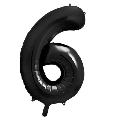Ballon Chiffre Aluminium Quatre 4 noir – PartyDeco