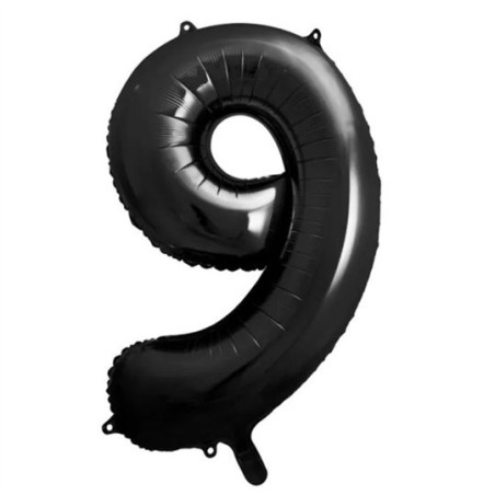 Ballon Chiffre Aluminium Quatre 4 noir – PartyDeco