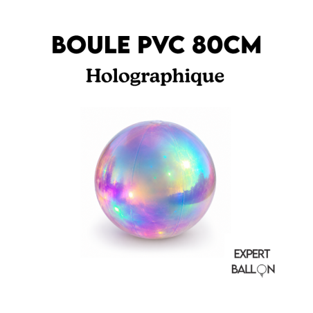 Ballon PVC Holographique 60 cm – Réutilisable
