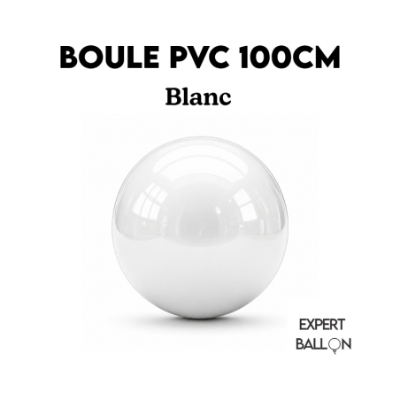 Ballon PVC blanc 100 cm – Réutilisable