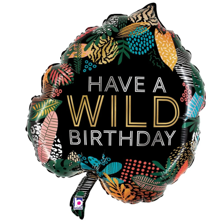 Ballon Alu Feuille Tropicale Monstera Verte – 58 x 39 cm – Grabo