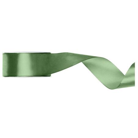 Bobine de Ruban Satin 38 mm Vert Sauge – Party Deco