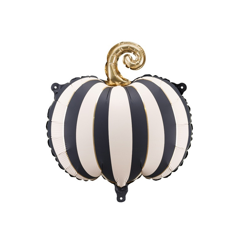 Ballon Citrouille Noir et Blanc Mat – Party Deco