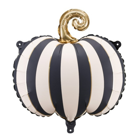 Ballon Citrouille Noir et Blanc Mat – Party Deco