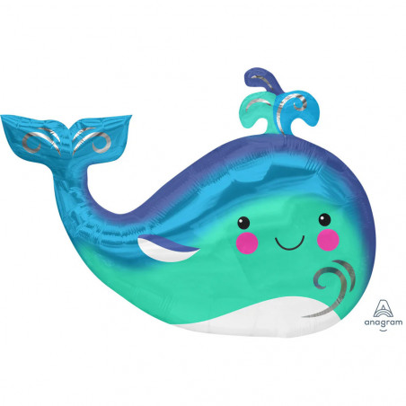 Ballon XL Baleine Bleue