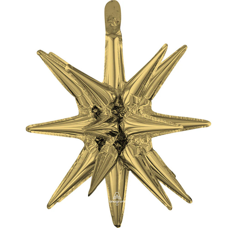Ballon Etincelle Magic Star™ Small White Gold Doré Chromé