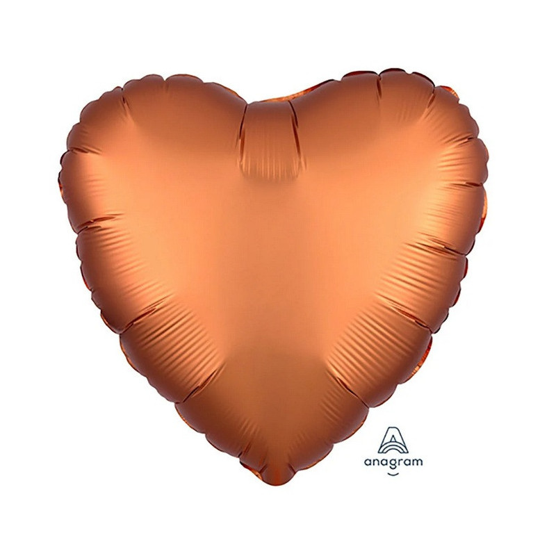 Ballon Cœur Bronze Chromé Anagram