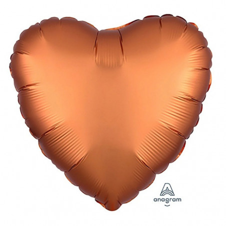 Ballon Cœur Bronze Chromé Anagram