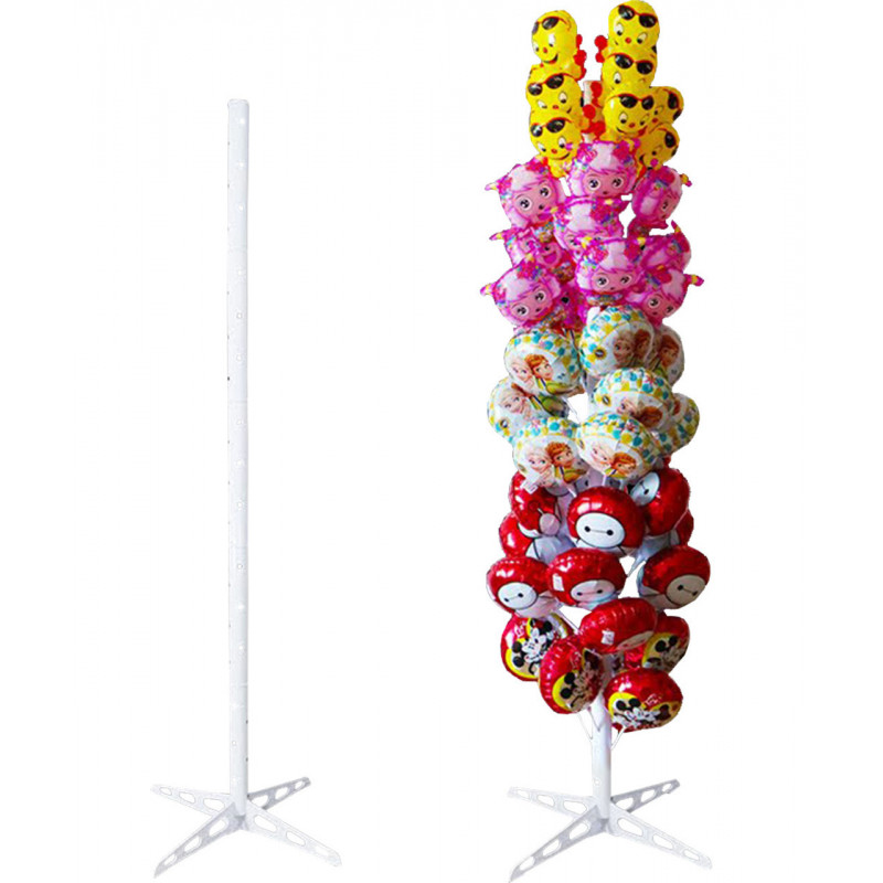 Présentoir à Ballons Blanc pour Mini Ballons alu