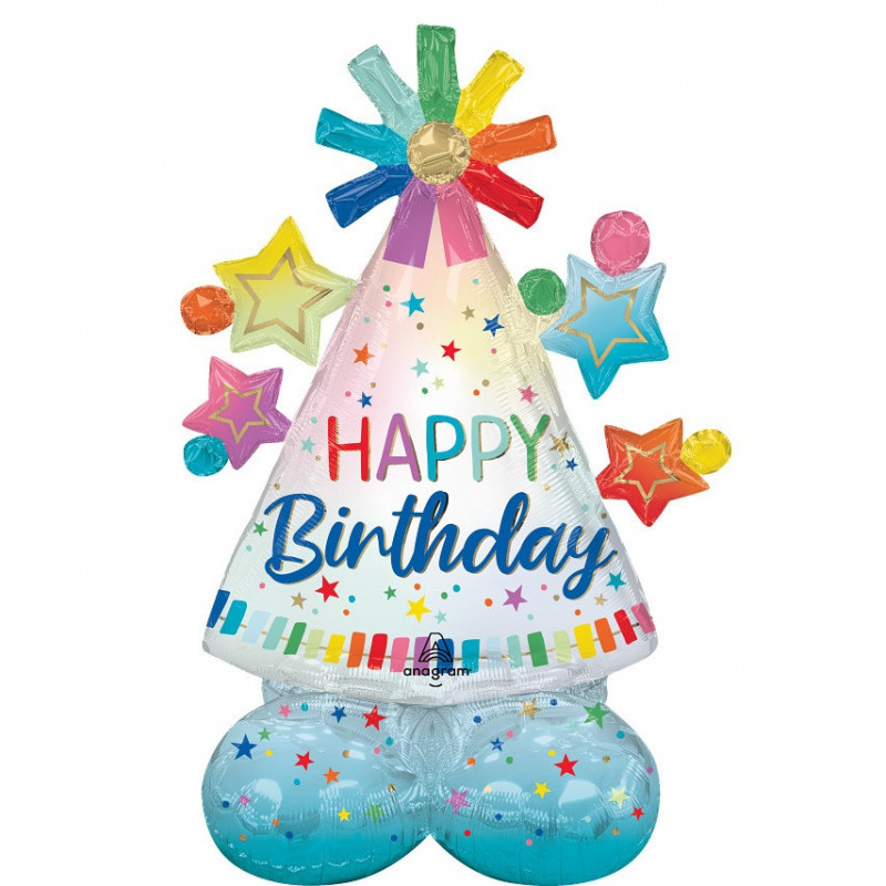Ballon AirLoonz Chapeau d'anniversaire Anagram