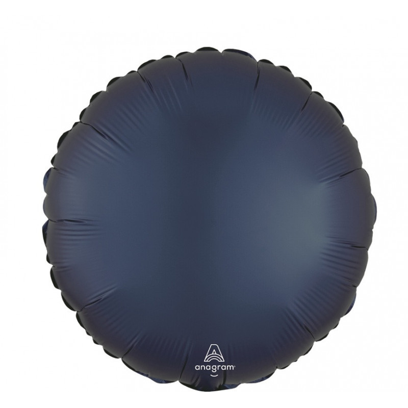 Ballon Rond Bleu Marine Chromé Anagram