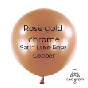 Ballons latex 5" ROND - 13CM - Rose gold chromé