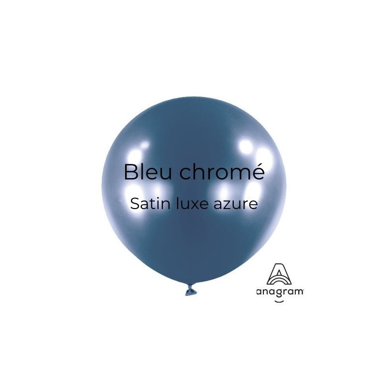 Mini Ballons latex  5" ROND - 13CM  - Bleu chromé Anagram