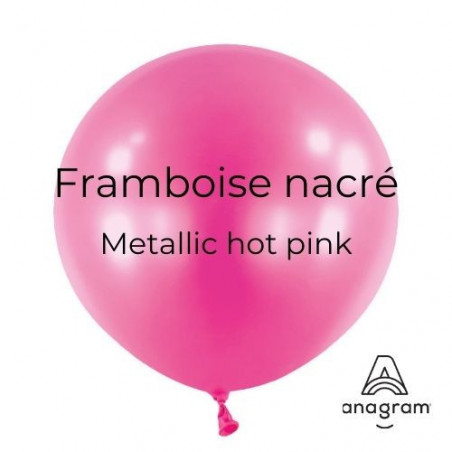 Mini Ballons latex  5" ROND - 13CM - Rose Framboise nacré