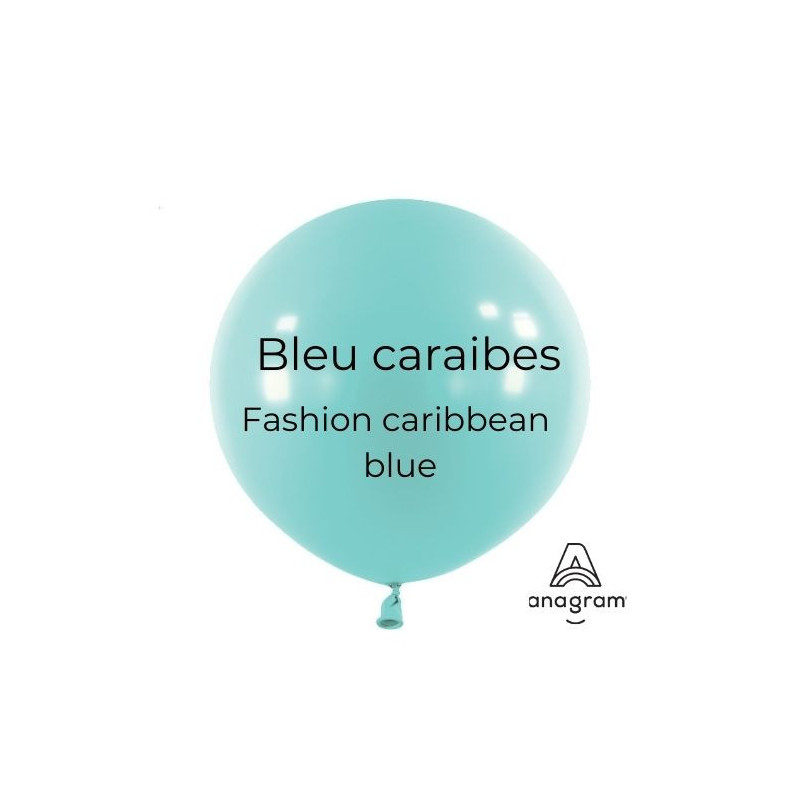 Mini Ballons latex 5" ROND - 13CM- Bleu Caraibe Caribbean Blue Anagram