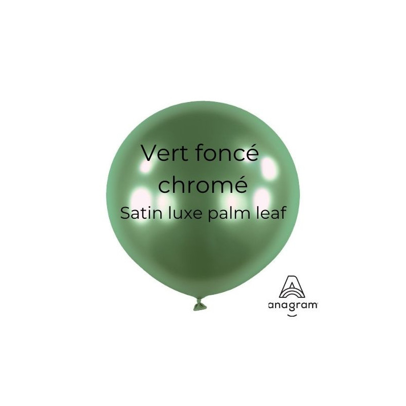 Mini Ballons latex  5" ROND - 13CM - Vert foncé chromé