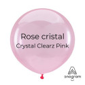 Mini Ballons latex 5" ROND - 13CM   - Rose cristal Crystal Clearz Pink