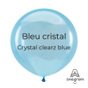 Mini Ballons latex 5" ROND - 13CM  - Bleu cristal Transparent Crystal Clearz Blue Anagram