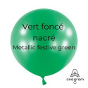 Mini Ballons latex 5" ROND - 13CM - Vert foncé nacré Metallic Festive Green Anagram