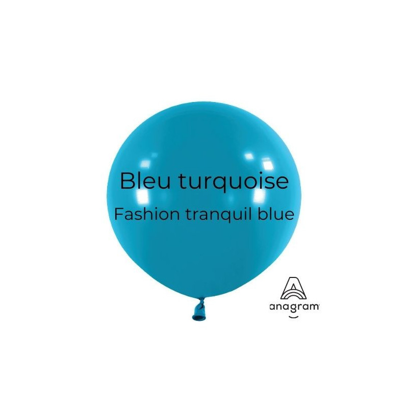 Mini Ballons latex 5" ROND - 13CM  -Bleu Turquoise Tranquil Blue Anagram