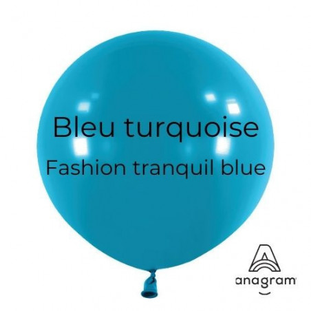 Mini Ballons latex 5" ROND - 13CM  -Bleu Turquoise Tranquil Blue Anagram