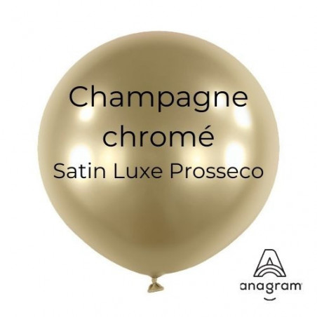 Ballons Latex 5" - 13 cm Champagne Chromé Anagram