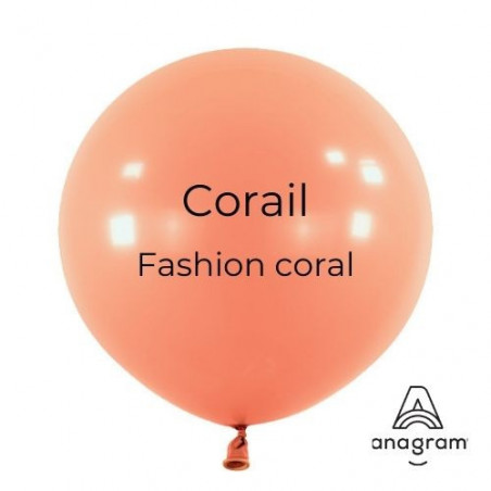 Mini Ballons latex 5" ROND - 13CM - Corail Coral Anagram