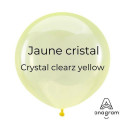 Ballons latex 5" ROND - 13CM - Jaune cristal transparent Crystal Clearz Yellow Anagram