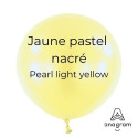Mini Ballons latex 5" ROND - 13CM - Jaune pastel nacré Pearl Light Yellow Anagram