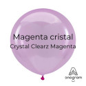 Mini Ballons latex 5" ROND - 13CM - Magenta Transparent Crystal Clearz Anagram