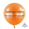 Mini Ballons latex 5" ROND - 13CM - Orange nacré Pearl Orange Peel Anagram