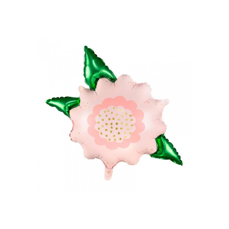 Ballon Alu Fleur Rose - Party Deco