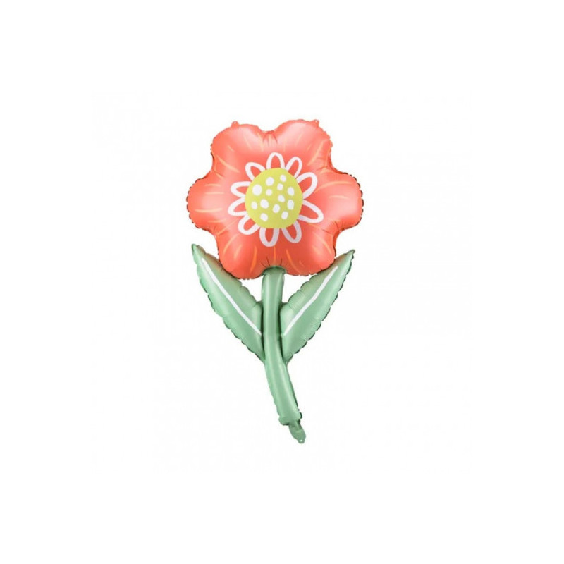 Ballon mylar Fleur rouge - Party Deco