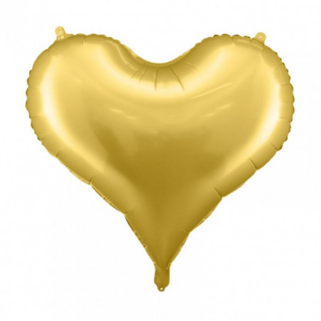 Ballon 60cm Coeur Doré - Décoration Anniversaire