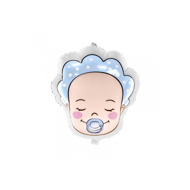 Ballon Mylar Mat Tête de Bébé Garçon Baby Boy - Party Deco