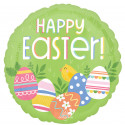 Ballon Rond "Happy Easter" Pâques Pastel Décoration anagram
