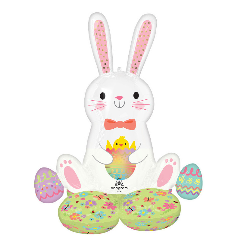 Ballon Airloonz Lapin Bunny Love Pâques Décoration à Gonfler à l'air