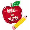 Ballon XL Back to School Pomme et crayon Rentrée des classes