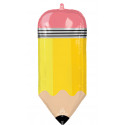 Ballon XL Crayon de papier jaune Rentrée des classes