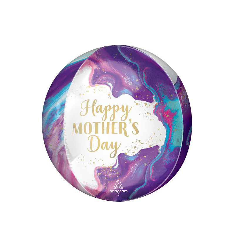 Ballon XL Jumbo Coeur Effet Marble Fête des Mères