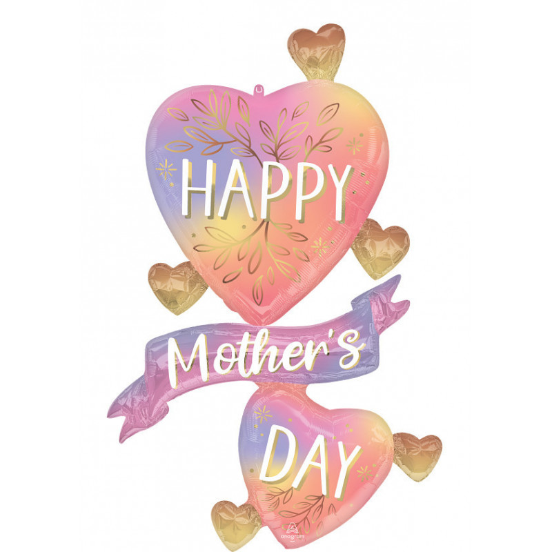 Ballon XL Fête des Mères - Happy Mother's Day Botanical Anagram