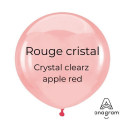 Ballons latex 11" ROND - 28CM - Rouge cristal Crystal Clearz Apple Red Anagram