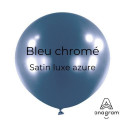 Ballons latex 11" ROND - 28CM - Bleu chromé