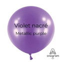 Ballons latex  11" ROND - 28CM - Violet nacré Metallic Purple Anagram
