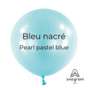 Ballons latex 11" ROND - 28CM  - Bleu nacré Anagram