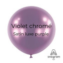 Ballons latex 11" ROND - 28CM - Violet chromé