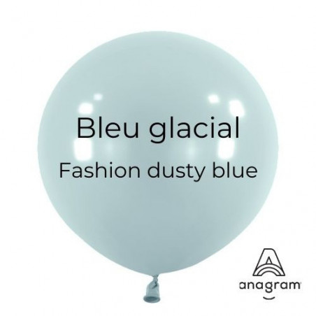 Ballons latex 11" ROND - 28CM - Bleu glacial Dusty Blue