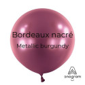 Ballons latex 11" ROND - 28CM - Bordeaux nacré Metallic Burgundy