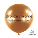 Ballons latex 11" ROND - 28CM - Bronze chromé