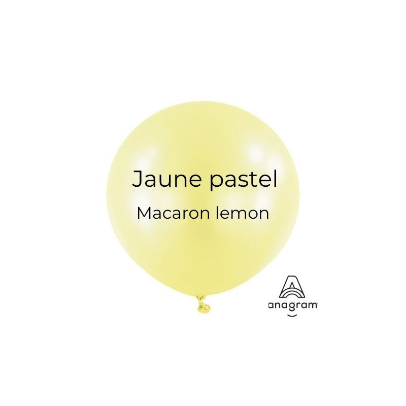 Ballons Latex 11" - 28 cm Jaune Pastel Anagram